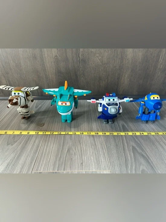 Super Wings Transforming Airplanes Lot of 4 Figures | Kids Toy Set - Picture 6 of 15